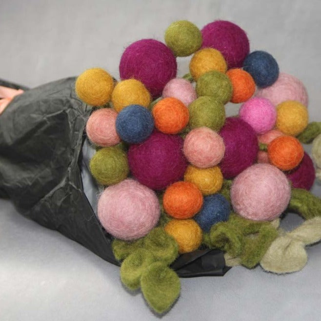 Felt Flowers - Blossom Small (2cm) - Green (Soft)